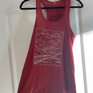 Red Graphic Tank Top